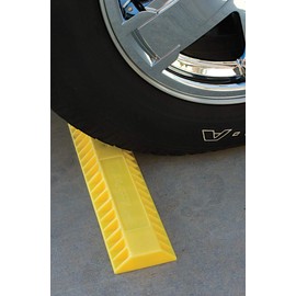 Camco AccuPark Vehicle Parking Aid | Features Heavy Duty High Visible Resin Design | Easy Peel & Stick Installation | Measures 18-1/16" x 3-5/8" x 1-3/8" | 2-Pack (44441)