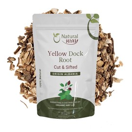 Natural Way Yellow Dock Root Cut & Sifted (Rumex crispus) - Herbal Tea | Pure, Vegan, Non-GMO & Gluten Free | Resealable Bag | 100% Raw from Albania (1/2LBS / 8Oz.)