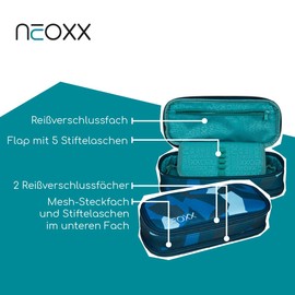 neoxx - Catch Camo Nation Pencil Case for School Children with Stylish Design - Pencil Case with Two Zip Compartments