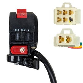 RedCap 7 Wire Left Handlebar Switch with Choke & Headlight Control Compatible with 50cc 70cc 90cc 110cc 125cc Chinese ATV Quad Taotao SUNL Kazuma Coolster Roketa Peace Dongfang 4-Wheeler Dirt Bike