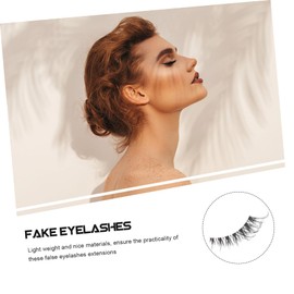 WOONEKY 5 Pairs Fox Eye False Eyelash Strips Comfortable Lightweight Makeup Lashes for Daily Use Bulk Pack for Special Occasions for Weddings Parties