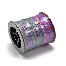 Wellvie Multi Color PE Line #20 100m 8 Braid 60kg 5 Colors Line Harris Hand Woven Fishnet Yarn Wooden Frame Fishing Line (10m Spacing)