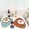 Livtoch Faux Leather Placemats Set of 6 with Coasters, Floral