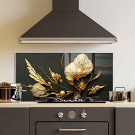 Tempered Glass Kitchen Backsplash, Stove Back Cover, Stove Splashback, Cutting Board, Kitchen Sink Splash Guard, Home Wall Decor (30x16'')