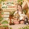 MorisMos 4 Pcs Bulk Stuffed Animals, 8" Woodland Plush