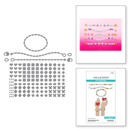 Spellbinders Bestie Beaded Bracelets Etched Dies from The Beads of Friendship Collection