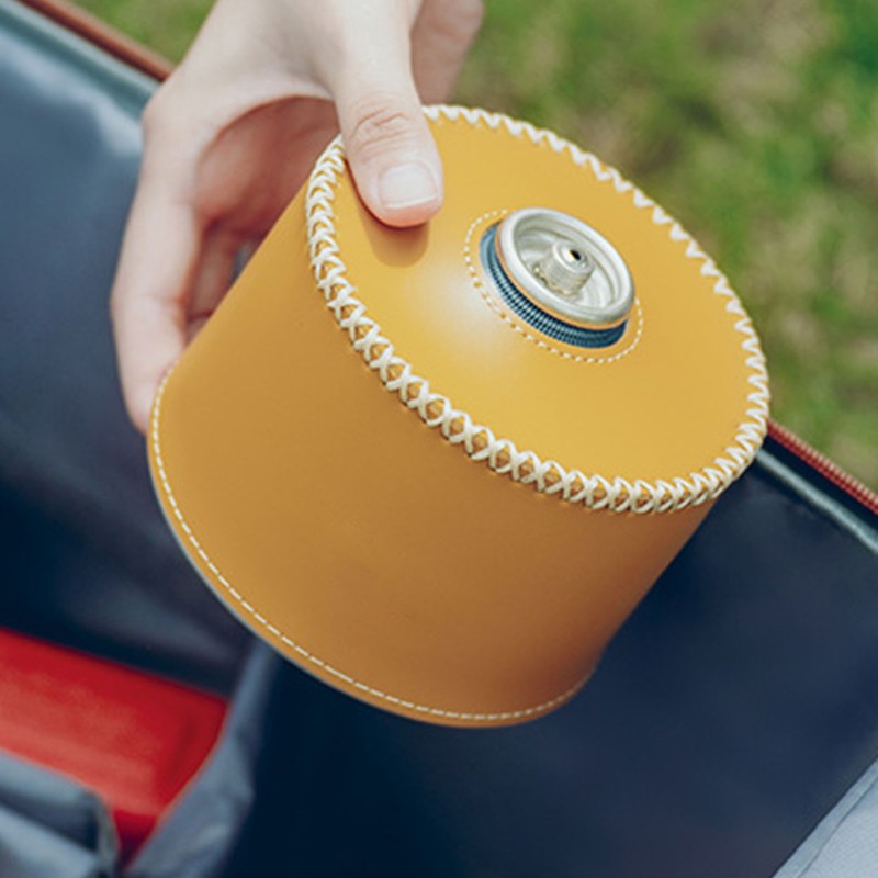 Gas Canister Protective Cover Portable PU Leather Gas Canister Cover