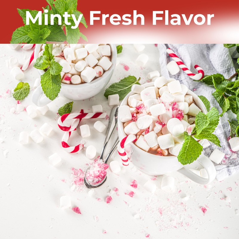 Crushed Peppermint Candy Pieces, Red & White, Mint Flavored Bits