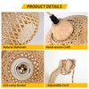 Frideko Bamboo Lantern Plug in Wall Sconces Wicker Wall Lamp