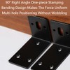 Adjustable Mounting Bracket with Slotted Hole L Shape Black Furniture
