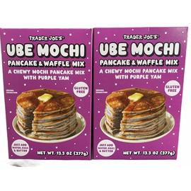 Trader Joe's Ube Mochi Pancake & Waffle Mix, 13.3 oz (Pack of 2)