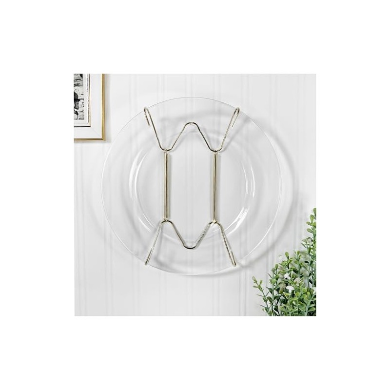 Plymor Gold Finish Wall Mountable Tray and Platter Hanger, 8.25"