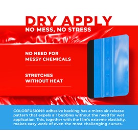 ColorFusion PPF by VViViD, Gloss Ultra Red Dry Apply PPF Vinyl Car Wrap Roll 1.3ft x 5ft