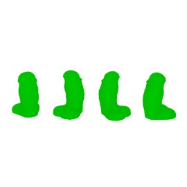 4PCS Valve Stem Caps | Durable Plastic Tire Valve Covers w/ Hilarious Fun Prank Design | Weatherproof, Corrosion-Resistant, & Easy to Install | Universal Fit for Cars, Motorcycles, Bicycles | Green