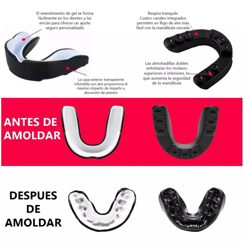 Veraly 3 Pzs Protector Bucal Deportivo Box Taekwondo Guarda Dental