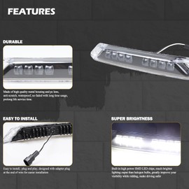 LUKFMOSTOR 1Pcs Front LED Auxiliary Light Kit Motorcycle Day Running Driving Lights for Can-Am Spyder RT 2020-2025 Accessories Replacement for 219400991