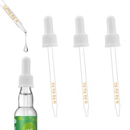 Glass Dropper Pipettes Compatible with Soda Stream Bubly Drops Flavors, 3PCS Flavoring Dropper 1ML Pipette with Graduated Dropper for Soda Stream Bubly Bottle