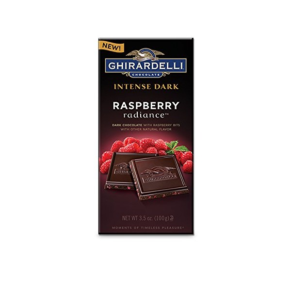 Ghirardelli Dark Chocolate with Raspberry Bits Bar, 3.5 oz.