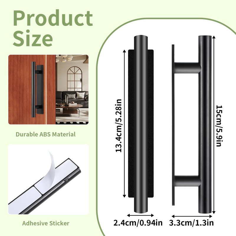 30 Pack Adhesive Cabinet Handles, Self-Stick Peel and Stick Cabinet