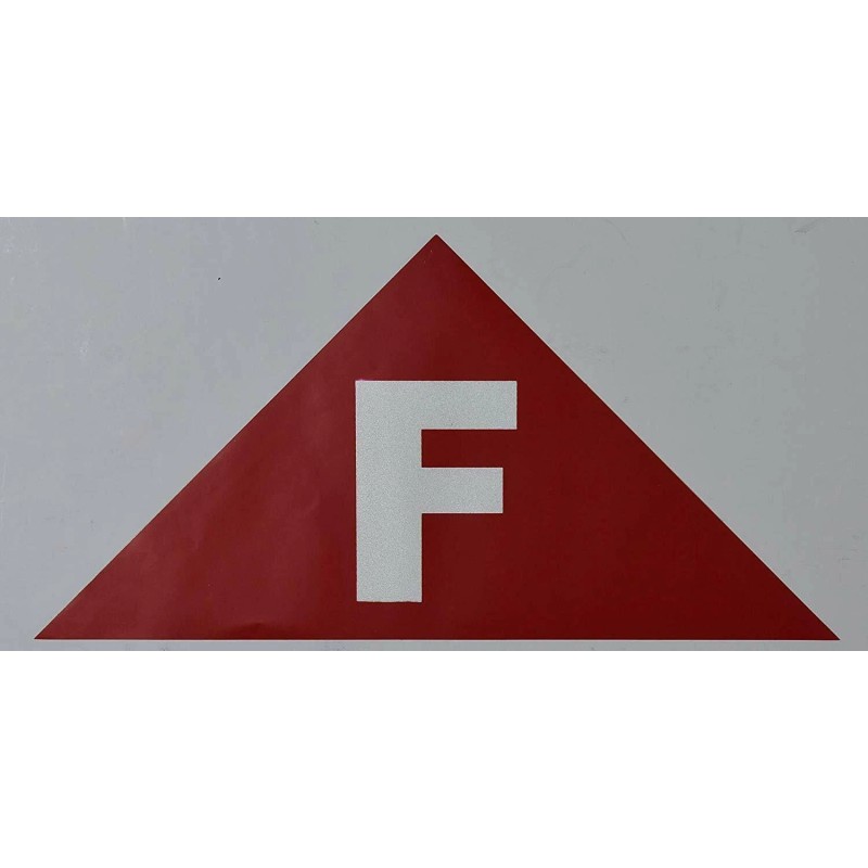Buildingsigns.com State Truss Construction Sign-F Triangular (RED,Sticker,1