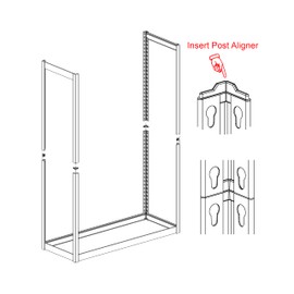 Whalen Post Insert Corner Connector, Feet, and Caps