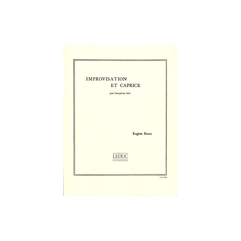 Improvisation et Caprice - Saxophone Seul
