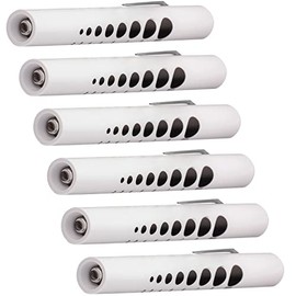 Novamedic 6 Pack Disposable LED Pen Light with Pupil Gauge, Medical Diagnostic Penlight for Doctors Nurses EMTs and Nursing Students, White