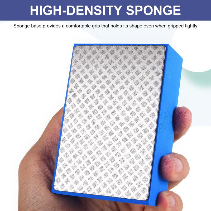 4PCS Diamond Hand Polishing Pads, Diamond Sanding Sponge Blocks 60#