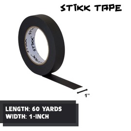 STIKK Painters Tape - 10pk Black Painter Tape - 1 inch x 60 Yards - Paint Tape for Painting, Edges, Trim, Ceilings - Masking Tape for DIY Paint Projects - Residue-Free Painting Tape