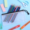 12 Pieces Plastic Wallet Zip Document Folder/PVC Waterproof Document Folder