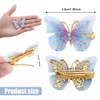 18Pcs Butterfly Clips Small Hair Clips with Rhinestones for Teens