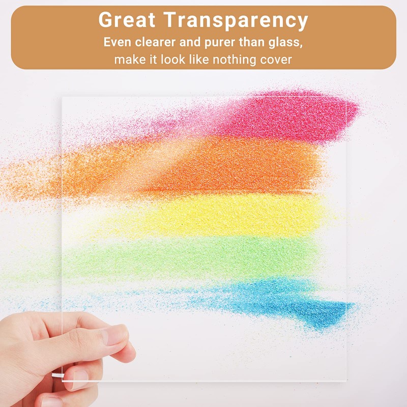 Enoin 8x12 Clear Acrylic Sheets - Plexiglass Sheets 1/8 Thick