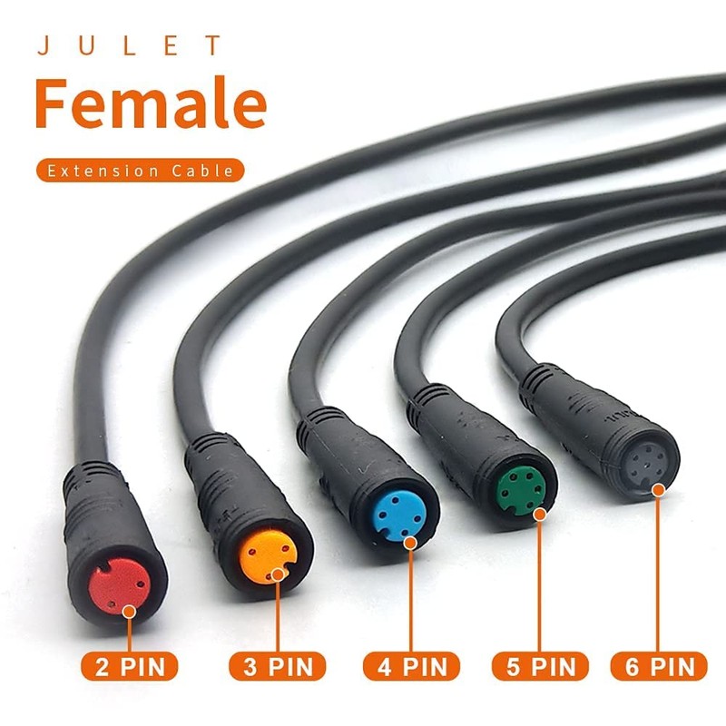 HUDAMZKY Ebike Cable Extension - Female & Male 2-6 Pin,