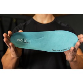 Pro11 wellbeing Dual Shock Orthotic Sports Insole Balance Correction and Rigid Support Base for Over Pronation and Plantar Fasciitis (9-10.5) Blue