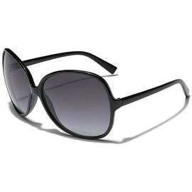 Oversized Round Frame Women's Butterfly Fashion Statement Sunglasses