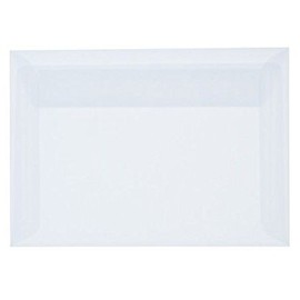 TRANSPARENT ENVELOPES C6 100 Piece - Topp Qualität mit Klebestreifen