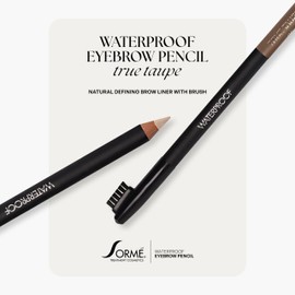 Sorme Natural Definitive Waterproof Eyebrow Pencil 0.04 oz | Smudgeproof Soft Blonde Eye Brow Pencil | Dual Purpose Brow Pencil and Brush Combo | High Definition Waterproof Eyebrow Makeup
