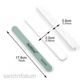 sanctrifolium Nail Polisher, Nail File, Nail File, Pack of 10, 20 Pieces, Sponge Type, Nail Care (Pack of 10, 10)