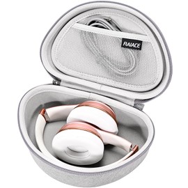 RAIACE Hard Travel Storage Case Compatible with TOZO HT2 / Beats Solo 4 / Picun P26 / Beats Studio Pro Headphones, Protective Carrying Bag. (case only)-Grey
