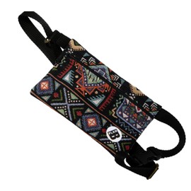 Plan B, Bum Bag, Model Mini 07, 19 x 10 cm, 1 Pocket, Adjustable Belt 70-100 cm, Ochre Waves, X-Small, Fanny Pack, Unisex, Fabric (Earth)