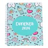 Agenda Dentista 2025 Personalizada Anillada de Medio Oficio
