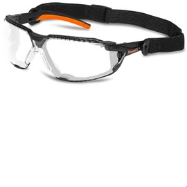 ProtectX Safety Glasses Foam Lens Wrap w Strap, Scratch Resistant Anti Fog Polycarbonate Lenses ANSI Z87.1 Rated with UV Protection
