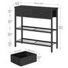 HOOBRO 29.5" Narrow Console Table with 2 Fabric Drawers, Small