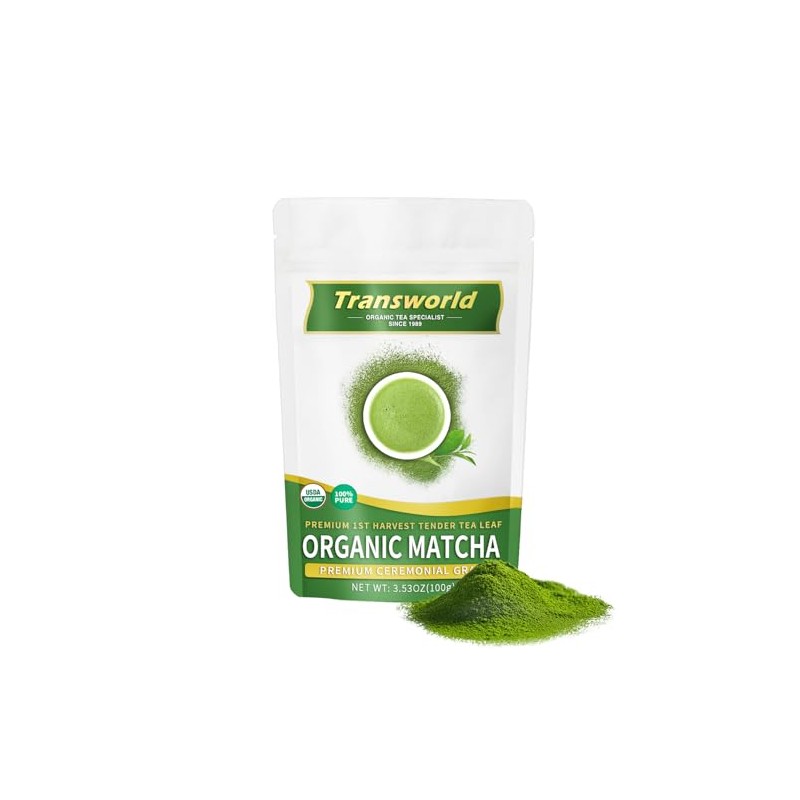 Organic Ceremonial Grade Matcha Green Tea Powder - 100% Pure