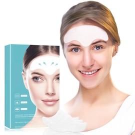 KUMSODE Pack of 10 anti-wrinkle patches, anti-wrinkle patches, anti-wrinkle forehead pad, collagen protein plasters for effective wrinkle reduction, moisturiser and anti-ageing