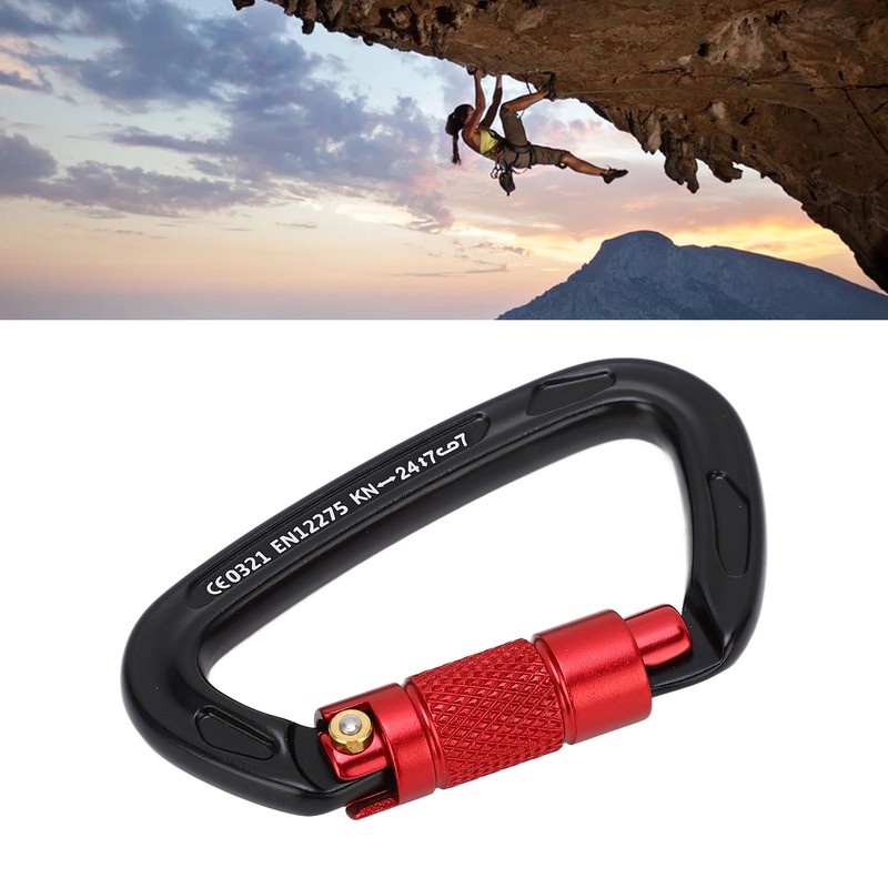 Auto Locking Rock Climbing Carabiner D Shaped Carabiner Yoga Hammock