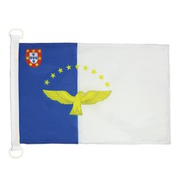 Azores NAUTICAL Flag 18'' x 12'' - Portugal - Azorean flags 30 x 45 cm - Banner 12x18 in for boat - Drapeau Açores AZ FLAG