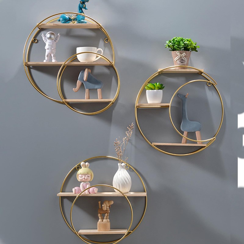 NCONCO Wall Decoration Shelf, Circle Shelf, Wall Decoration, Hand Crafted