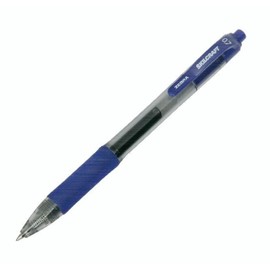 7520016473136 SKILCRAFT Gel Pen, Retractable, Medium 0.7 mm, Blue Ink, Clear/Blue Barrel, Dozen