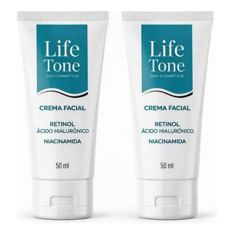 X2 Lifetone Crema Facial Con Ácido Hialurónico